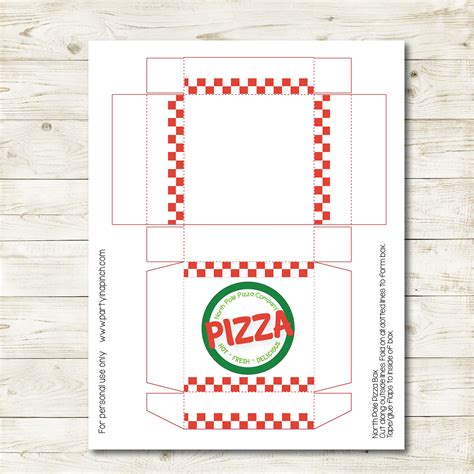Mini Pizza Box Printable